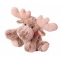 Elch Carlo liegend grau/beige 22cm Kuscheltier Plüschtier Schmusetier Stofftier