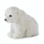 Deko Eisbär Figur mit Kunstfell ca.14 cm