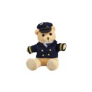 Bear in pilot uniform plush cuddly toy