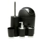 Badezimmer-/Toiletten-Set 5lg. Schwarz