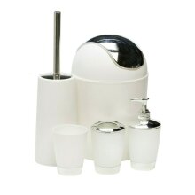 Badezimmer-/Toiletten-Set 5lg. Weiß