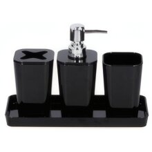 Badezimmerset 4tlg. Schwarz