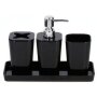 Badezimmerset 4tlg. Schwarz