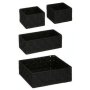 Ablagkorb Ordnungsboxen Aufbewahrungsbox 4tlg. Schwarz