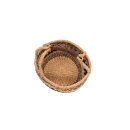 Bolga seaweed shopping basket woven approx 35 cm leatherette handle brown pattern