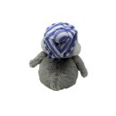 Pingouin en peluche avec bonnet et écharpe bleu