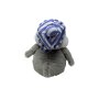 Pingouin en peluche avec bonnet et écharpe bleu