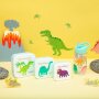 Lunch box lunch box Dinosaur in set of 3