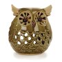 Ceramic lantern owl, 14 cm green