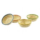 Decorative bowl round palm leaf set of 4 about 24 cm