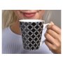 Becher 4er Set Retro Schwarz  Porzellan 250 ML