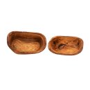 Rustic snack bowls set of 2 olive wood approx 15cm