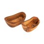 Rustic snack bowls set of 2 olive wood approx 15cm