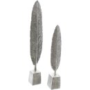 Deko-Feder "Silver" 2er-Set 34 cm