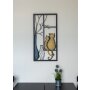 Wandrelief Wandbild Dekoration Katzen aus Fenster 80 cm