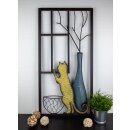 Wandrelief Wandbild Dekoration Katze aus Fenster 80 cm