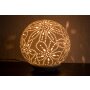 Tischlampe Leuchte Blume Rund weiß aus Porzellan 15 cm