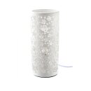 Lampe de table Lampe Rose blanche en porcelaine, env. 27 cm