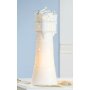 Tischlampe Leuchte Leuchtturm weiß aus Porzellan 35 cm