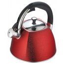 Flute kettle 3 liters, red
