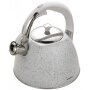 Flute Kettle Kettle 2,2Liter White Marble Look Retro Stainless Steel Kinghoff For Induction Electric Gas Stoves