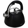 Flötenkessel Wasserkessel 2,2 l in Schwarz Glänzend