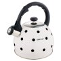 Flute kettle, white with dots, approx. 2.0 l