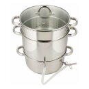 Stainless steel steam juicer for fruit and vegetables, 8 l
