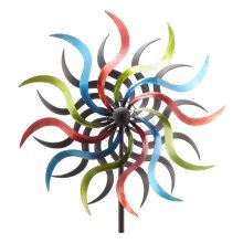 Wind wheel garden plug colorful 184 cm