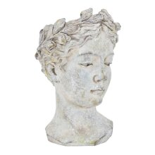 Pflanzbüste Blumentopf Garten Skulptur Frauenkopf 27 x 18 cm