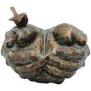 Vogeltränke, Hand aus Polyresin verwitternde Optik