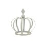 Metal crown garden decoration white 19 x 21 cm