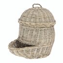 Panier à pommes de terre en osier plein | gris I...