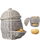 Solid willow potato basket | gray I 20.5 L