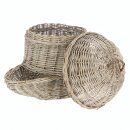 Panier à pommes de terre en osier plein | gris I...