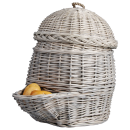 Solid willow potato basket | gray I 20.5 L