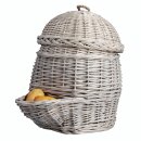Aardappelkorf van massief wilg | grijs I 20,5 L