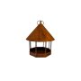 Vogelhaus Futterhaus zum Hängen aus Metall Rostoptik 24 x 32 cm