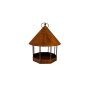 Bird house feeder to hang metal rust optics 24 x 32 cm