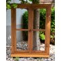 Decorative metal window frame, in rust look, approx. 80 x 60 cm