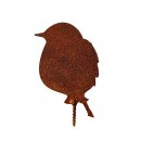 Roestige vogels om in metalen paal te schroeven Set van 4 11 x 12 cm