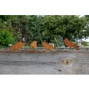 Rostvögel zum Eindrehen Stecken aus Metall 4er Set 11 x 12 cm
