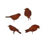 Rostvögel zum Eindrehen Stecken aus Metall 4er Set 11 x 12 cm