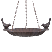 Hangend vogelbadje met 2 vogels, ca. 20,9 cm