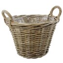 Plantekurv i rattan, medium, ca. 35 x 25 cm