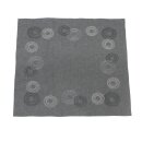 Table cloth "Kringel" black anthracite embroidered with circles