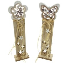 Säule Schmetterling und Blume, 2er Set