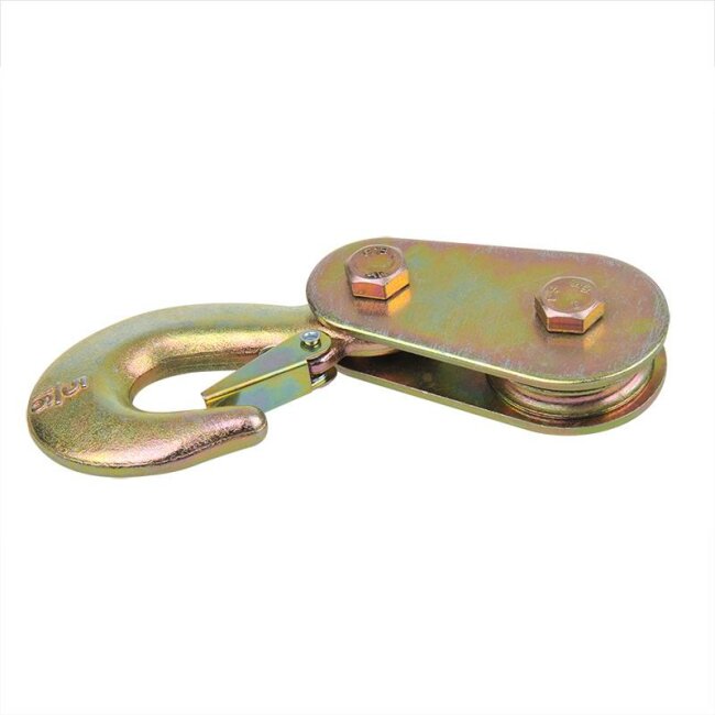 Pulley pulley with safety hook for winches 2 tons, 7 mm rope