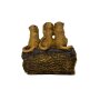 Panneau de bienvenue suricate sur tronc darbre 22 cm