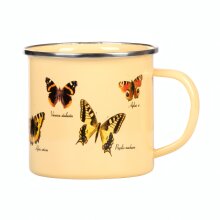 Enamel mug butterflies
